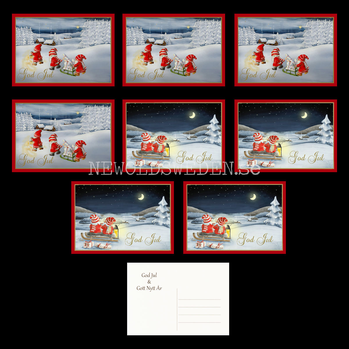 Julkort 8-pack 2 motiv - Charlotta Carlqvist - 2