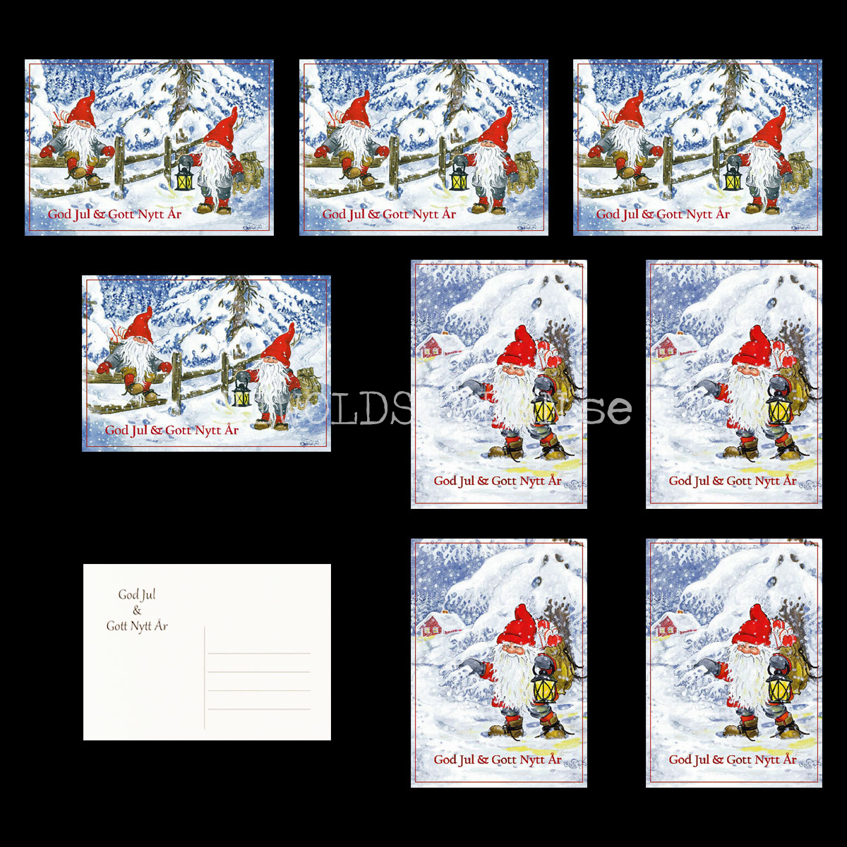 Julkort 8-pack 2 motiv - Kerstin Svensson - 3