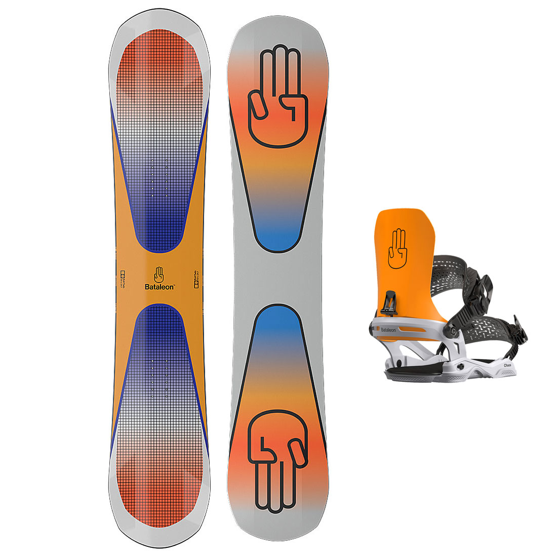 Bataleon Snowboard Set Evil Twin 151 Chaos AW Orange M L