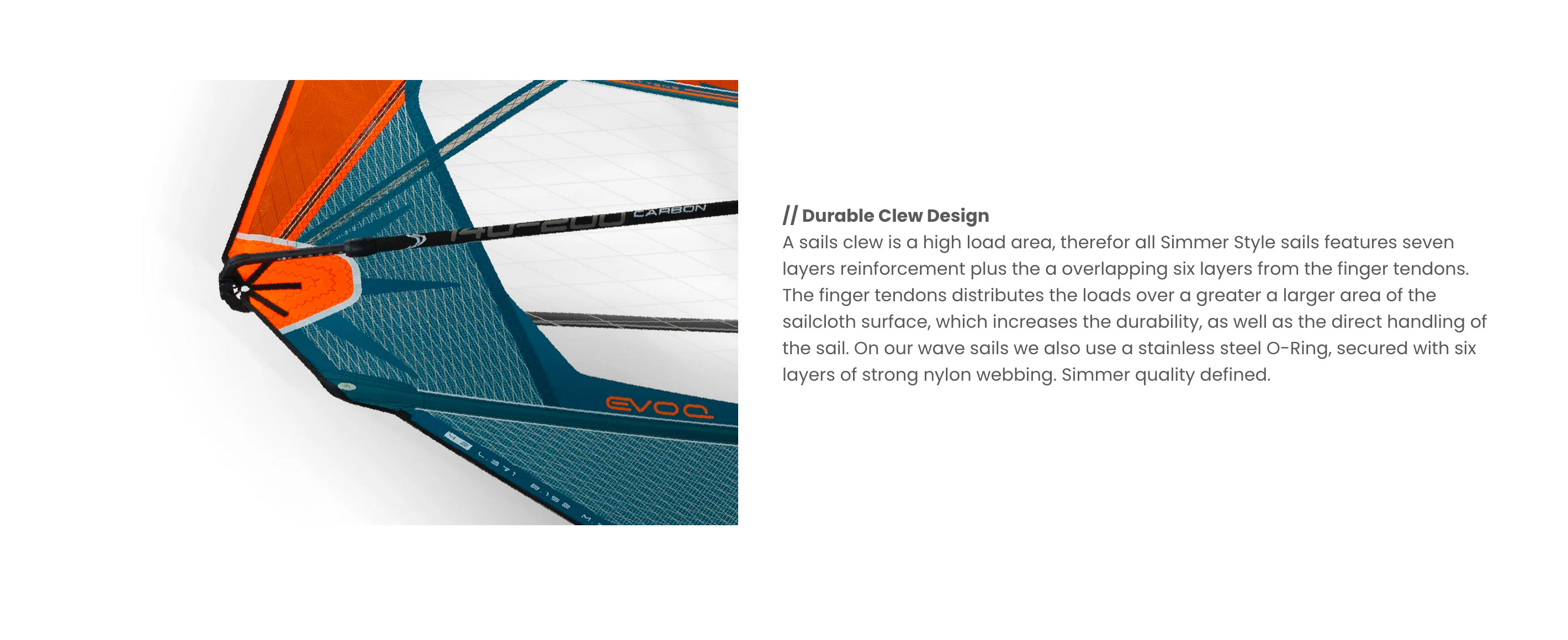 Simmer windsurfing sail Evoq 2024 - 7