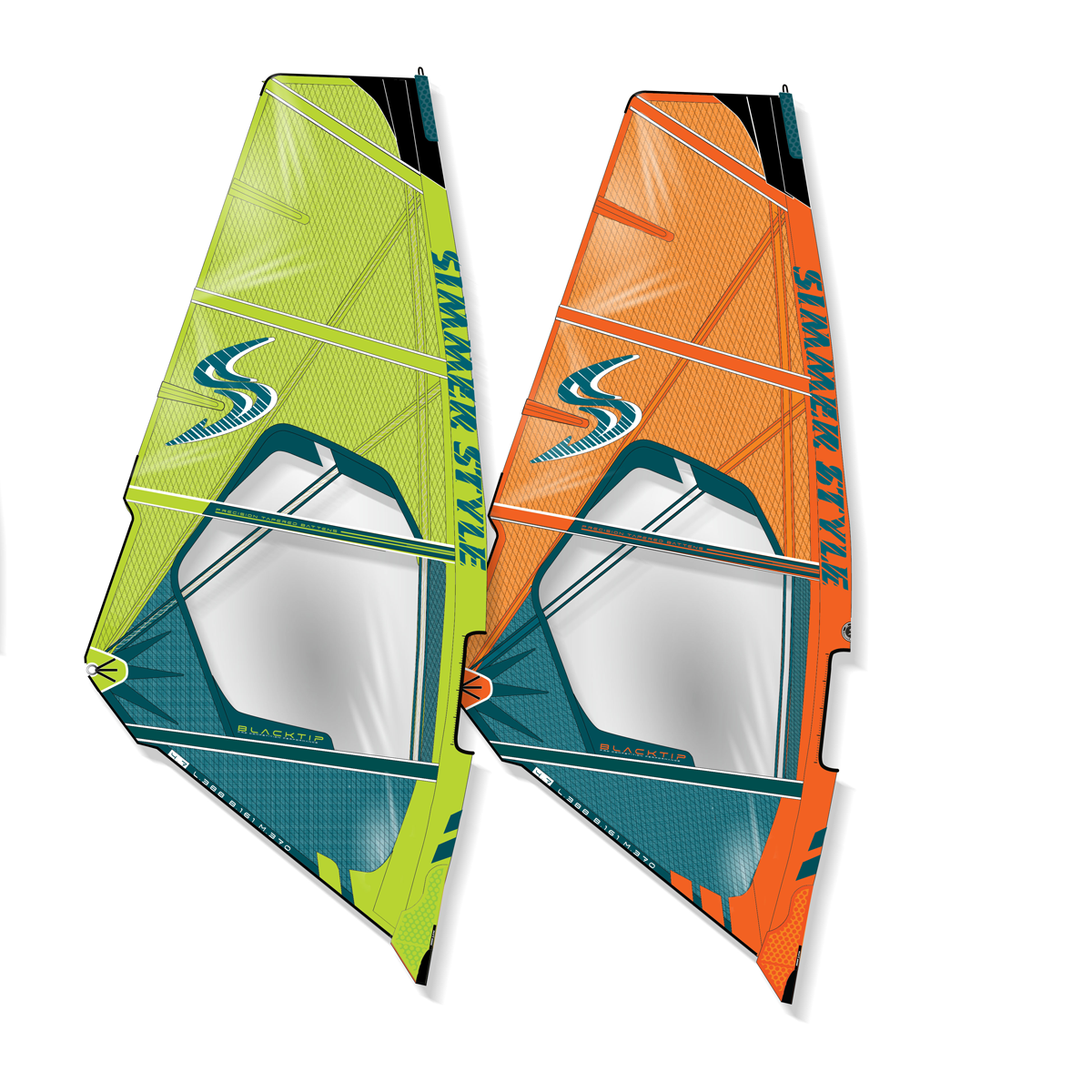 Simmer vindsurfingsegel Black Tip 2024