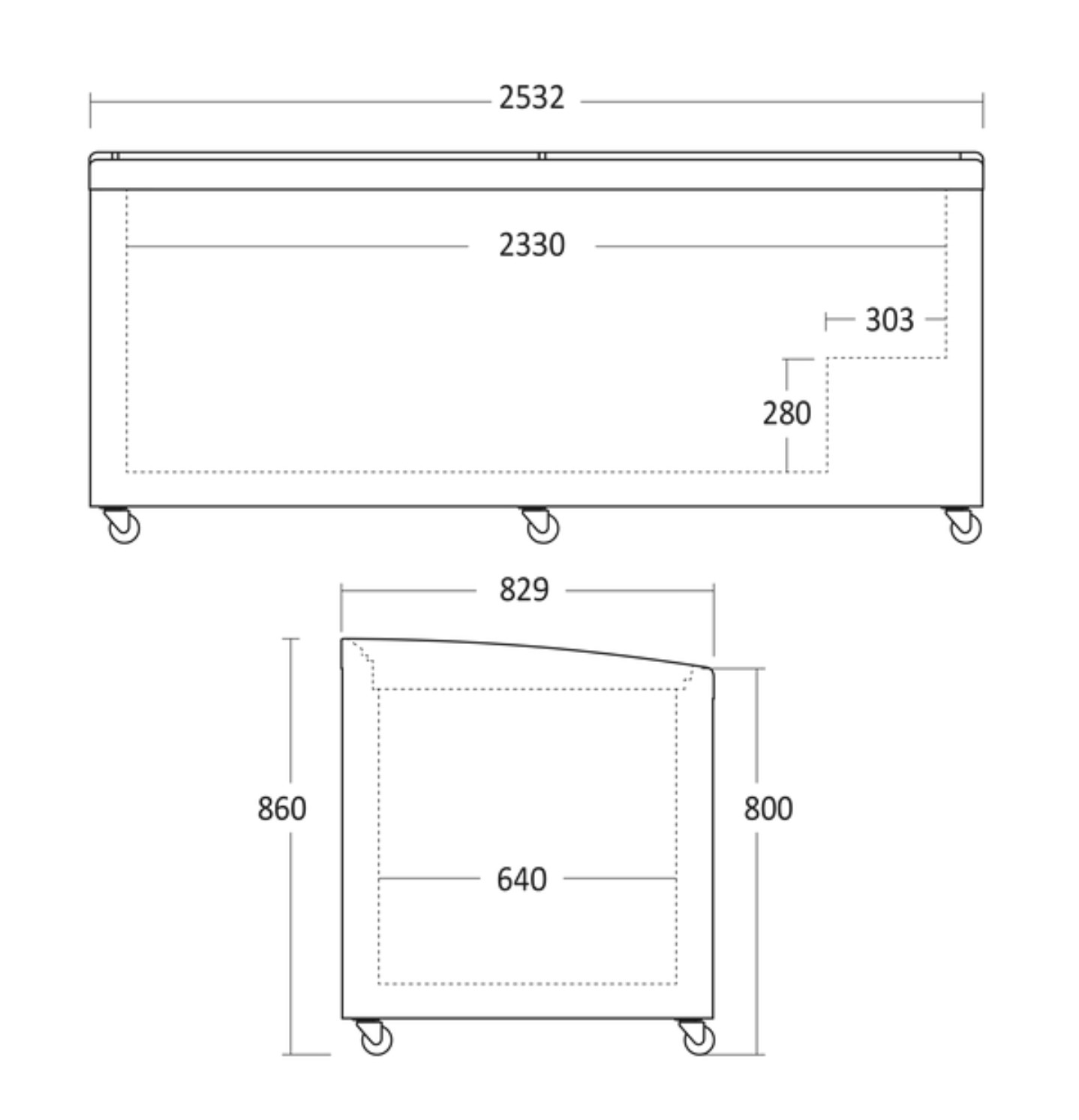 Frysbox / kylbox exponering  SIF900D, 900 liter - 4