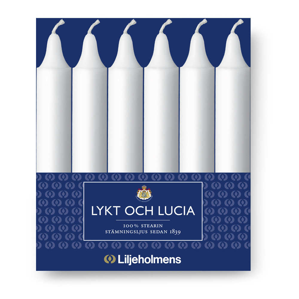 Lykt och Lucialjus 6-p Vit - 2