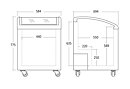 Glassbox IC155D, böjt lock, 137 liter