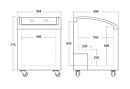 Glassbox IC155D, böjt lock, 137 liter