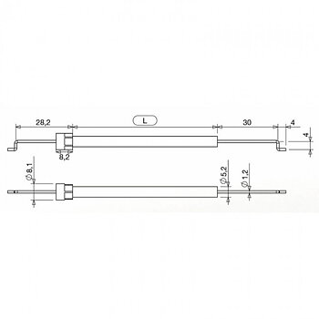 Typ A Bowdenkabel – 1.0 meter (Stegade ändar)