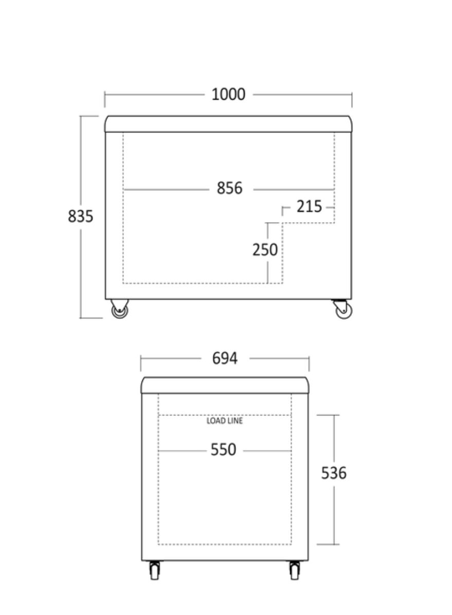Glassbox IC310D  - 284 liter - 4