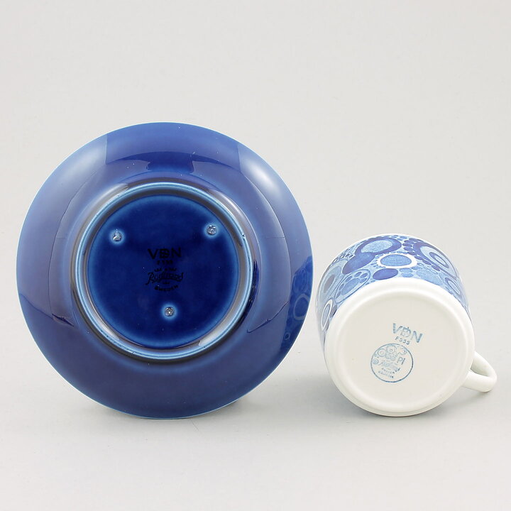 Christina Campbell (Pi 1968) Coffee Cup with Blue Decor 10 cm  [Sample Images]