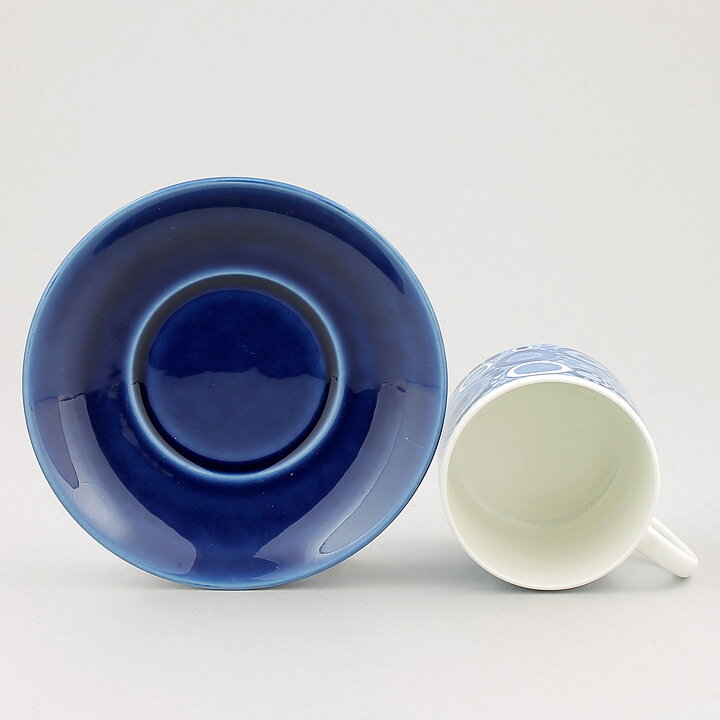 Christina Campbell (Pi 1968) Coffee Cup with Blue Decor 10 cm  [Sample Images]