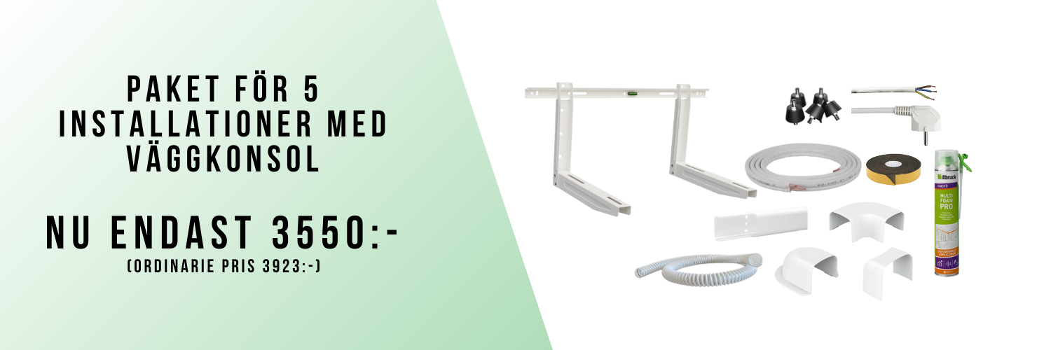Paket för 5 installationer med väggkonsol