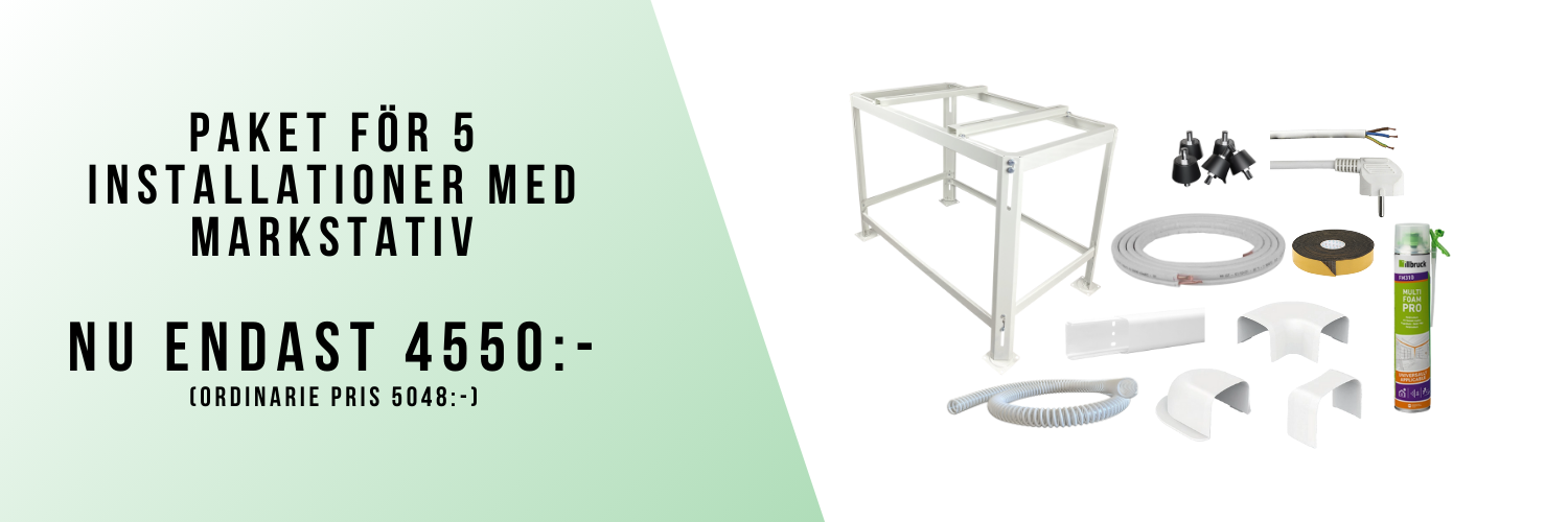 Paket för 5 installationer med markstativ