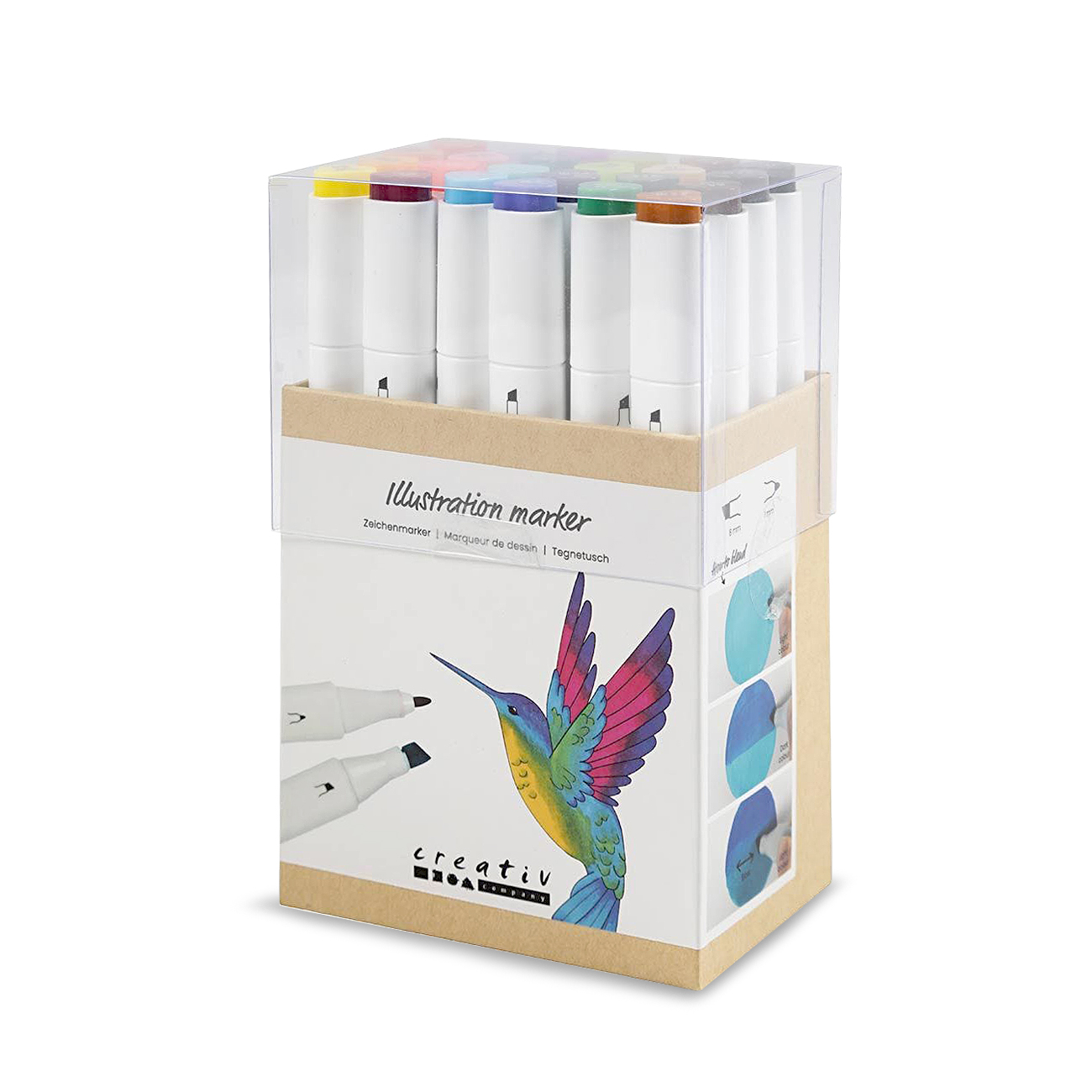 Ritpennor 2-i-1 stort set
