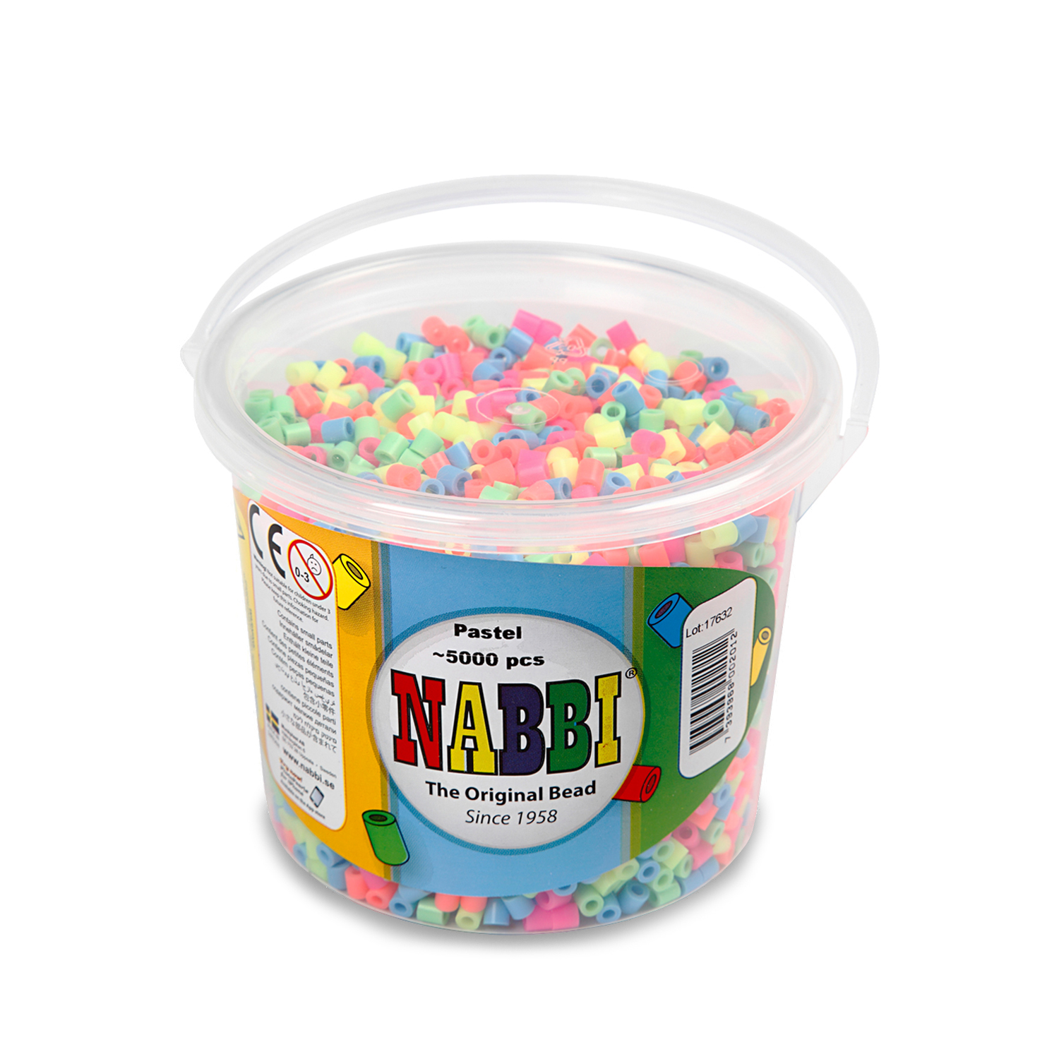 Rörpärlor Nabbi 5000 st pastell