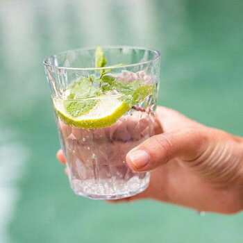 Club No. 1 Drinking Glass Plastic 250 ml Crystal Clear 4-pack