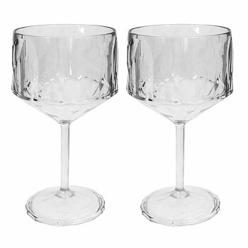 Club No. 15 Drinking glass Plastic 400 ml Crystal Clear 2-pack