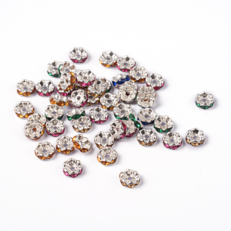 Strass rondell 7 mm  mixade färger - 2