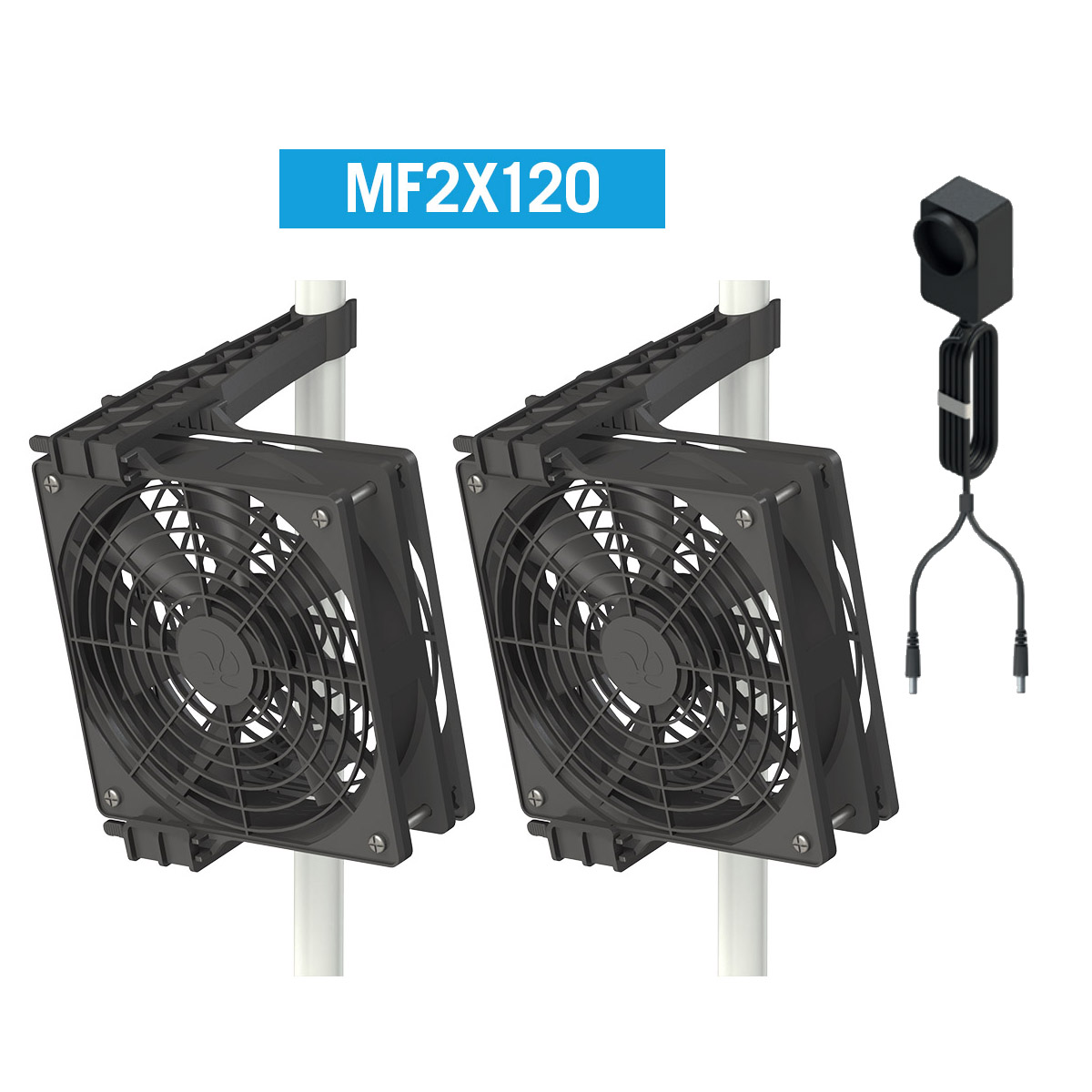 SJ Monkey Fan  Double 120mm cirkulationsfläkt - 24v 1,5W