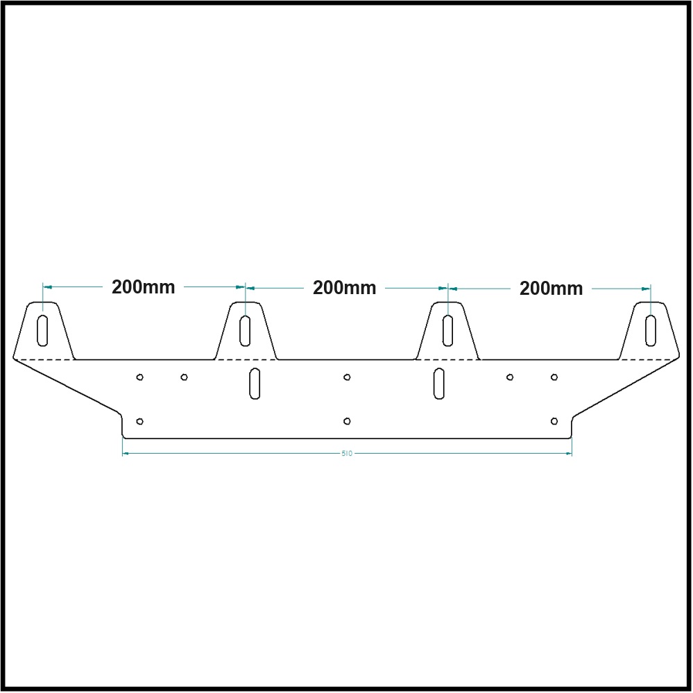 Lisävaloteline, 4 LED-lisävalolle | 7 tuumaa - 2