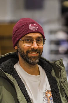 Boardwalk Big Logo Beanie Burgundy