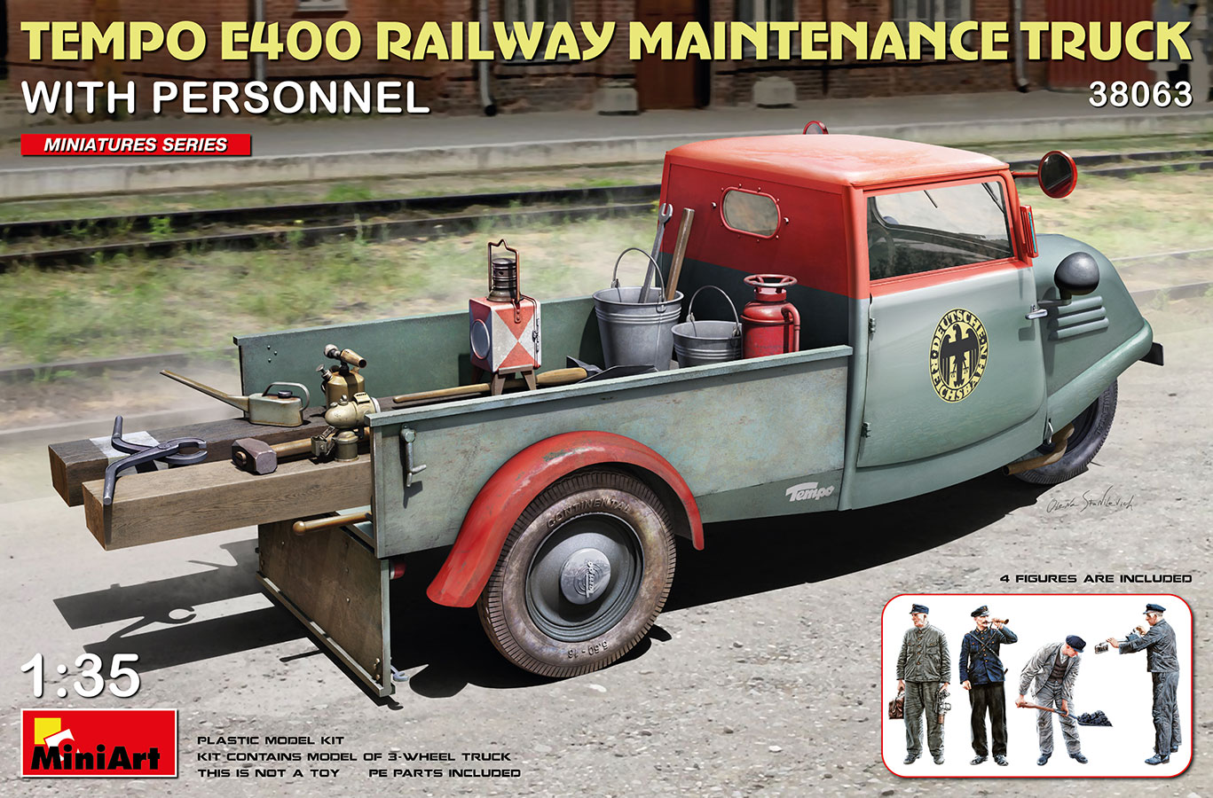 1/35 Tempo E400  Railway Maintenance Truck with Personnel