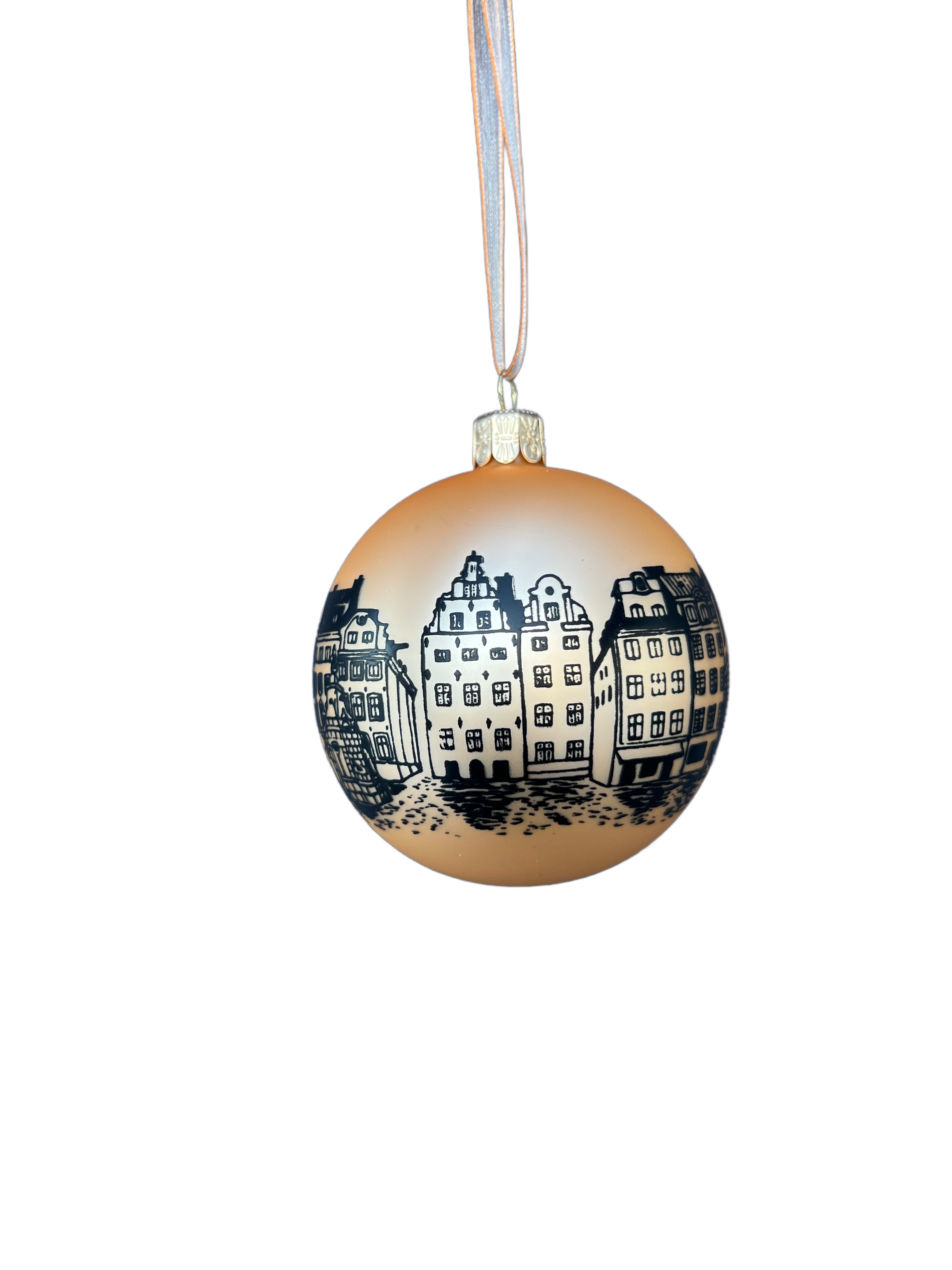 Handblåst julkula Gamla stan Guld - 2