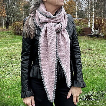 Garnpaket (10 nystan) till halsduk med bubblor i merinoull 