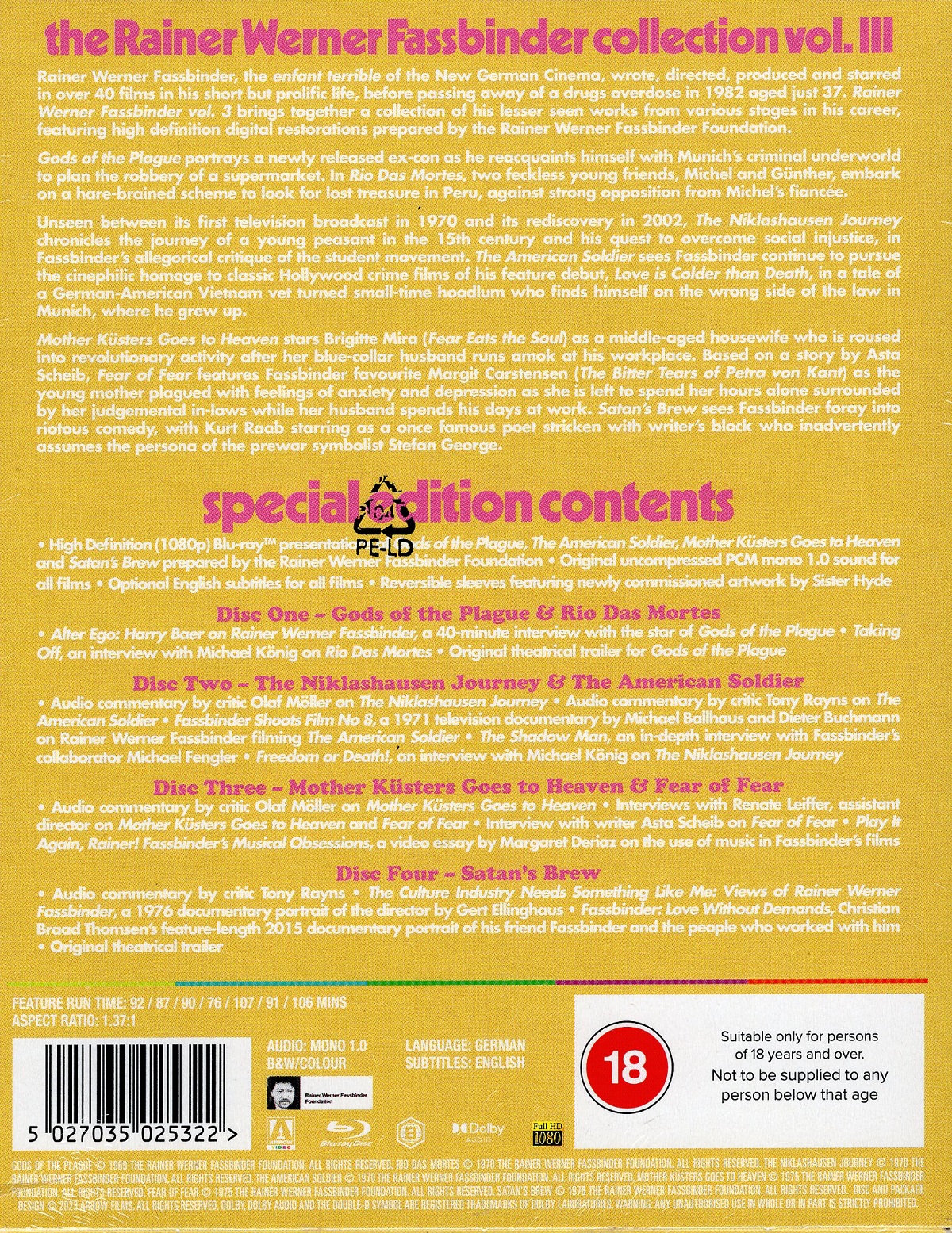 Rainer Werner Fassbinder Collection - Volume 3 (ej svensk text) (Blu-ray) - 2