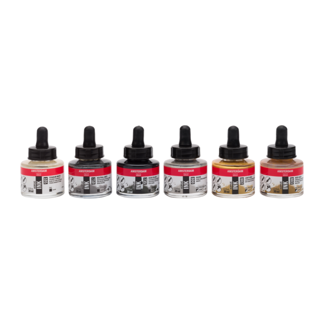 Amsterdam Acrylic Ink Lettering Set 6x30ml - 2