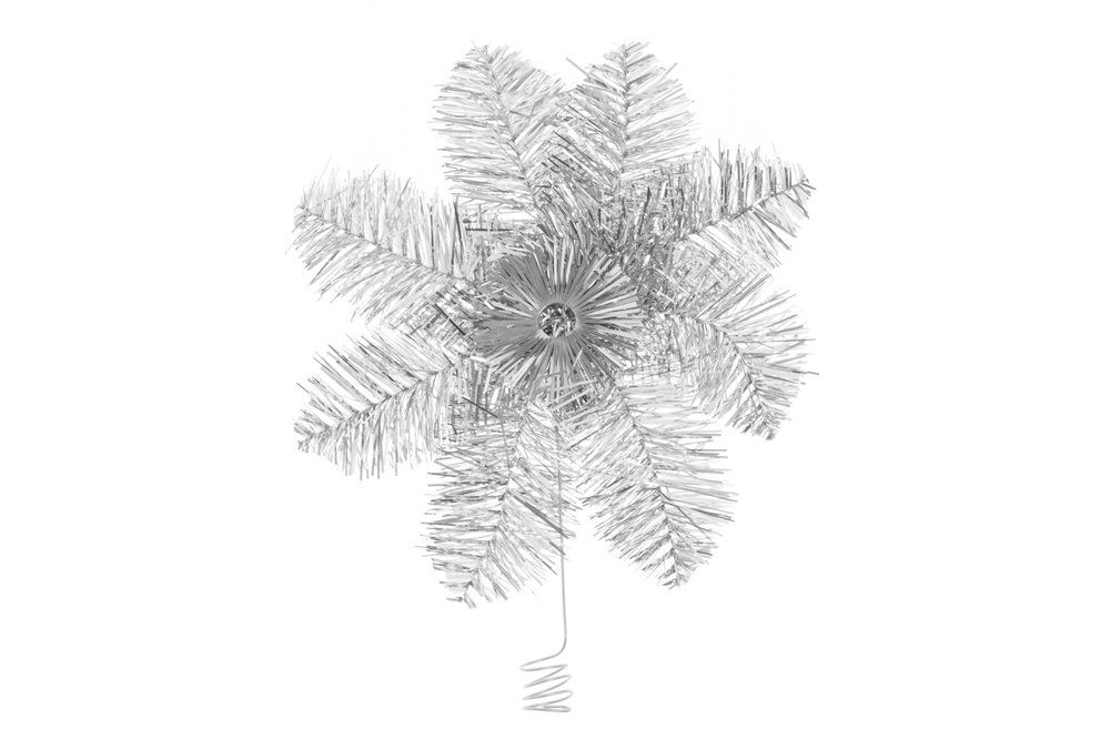 Julgransstjärna silver 25 cm