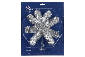 Julgransstjärna silver 25 cm