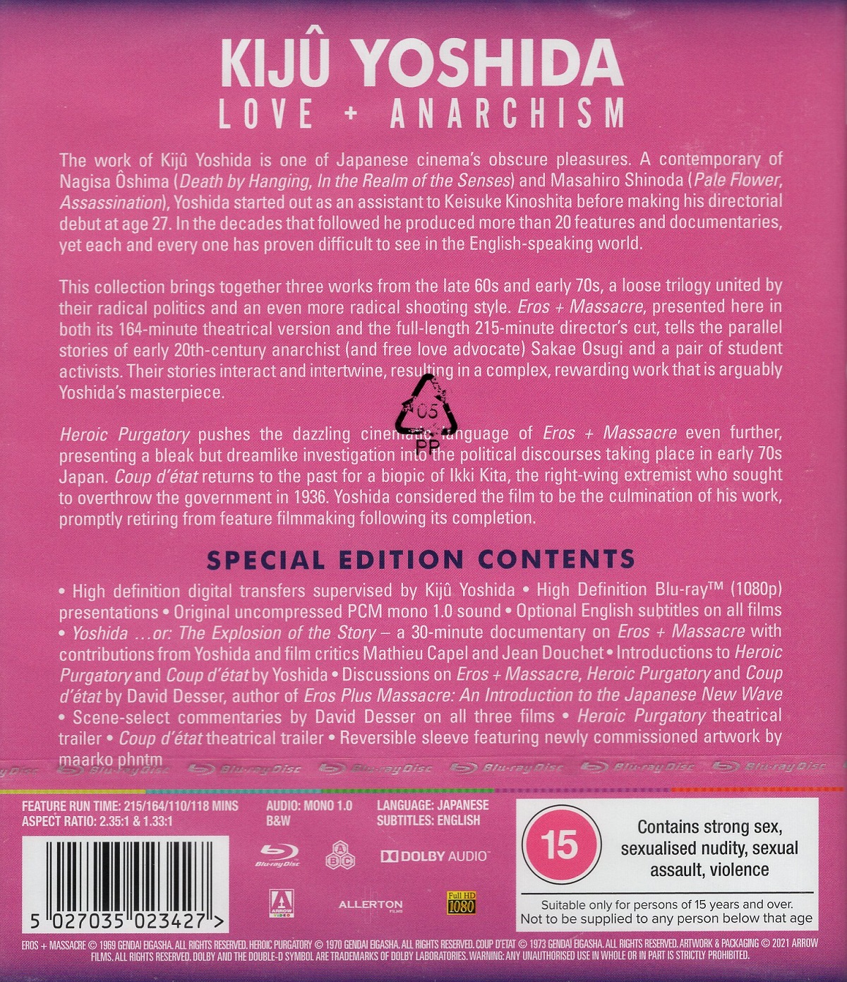 Kiju Yoshida: Love + Anarchism (ej svensk text) (Blu-ray) - 2