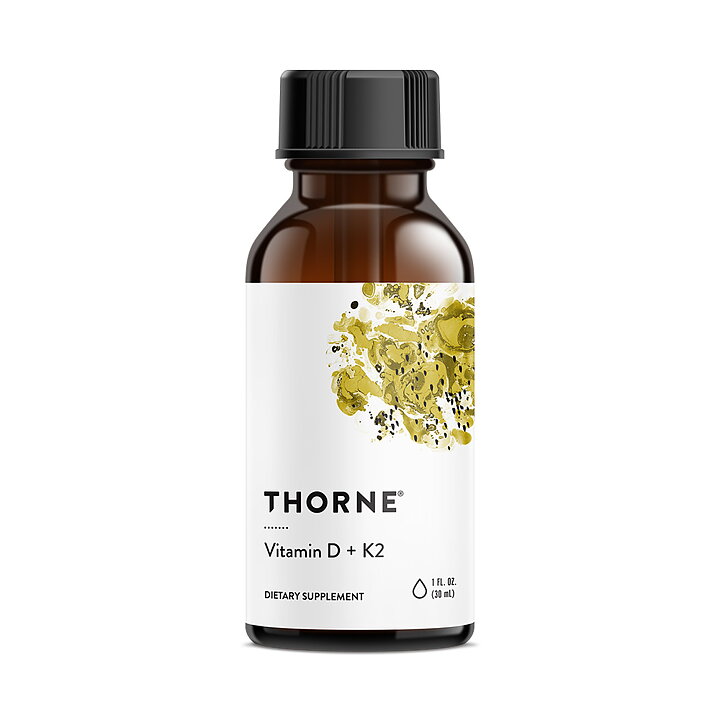 Vitamin D+ K2 flytande (500 IU/100 mcg droppe) - Thorne