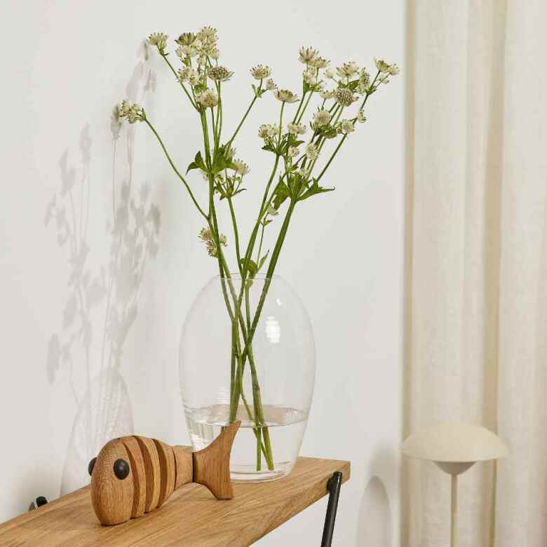 Laine Vase Oval 20 cm Clear - 3