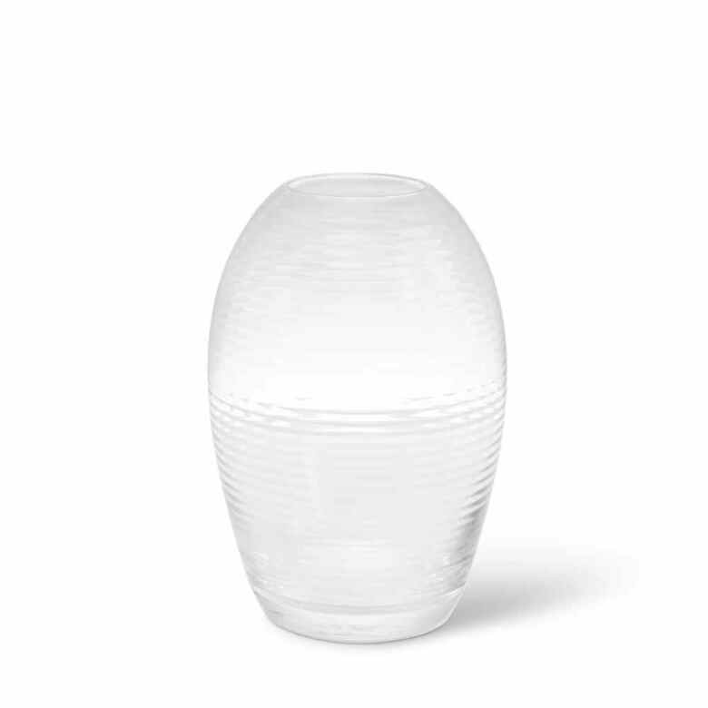 Laine Vase Oval 20 cm Clear