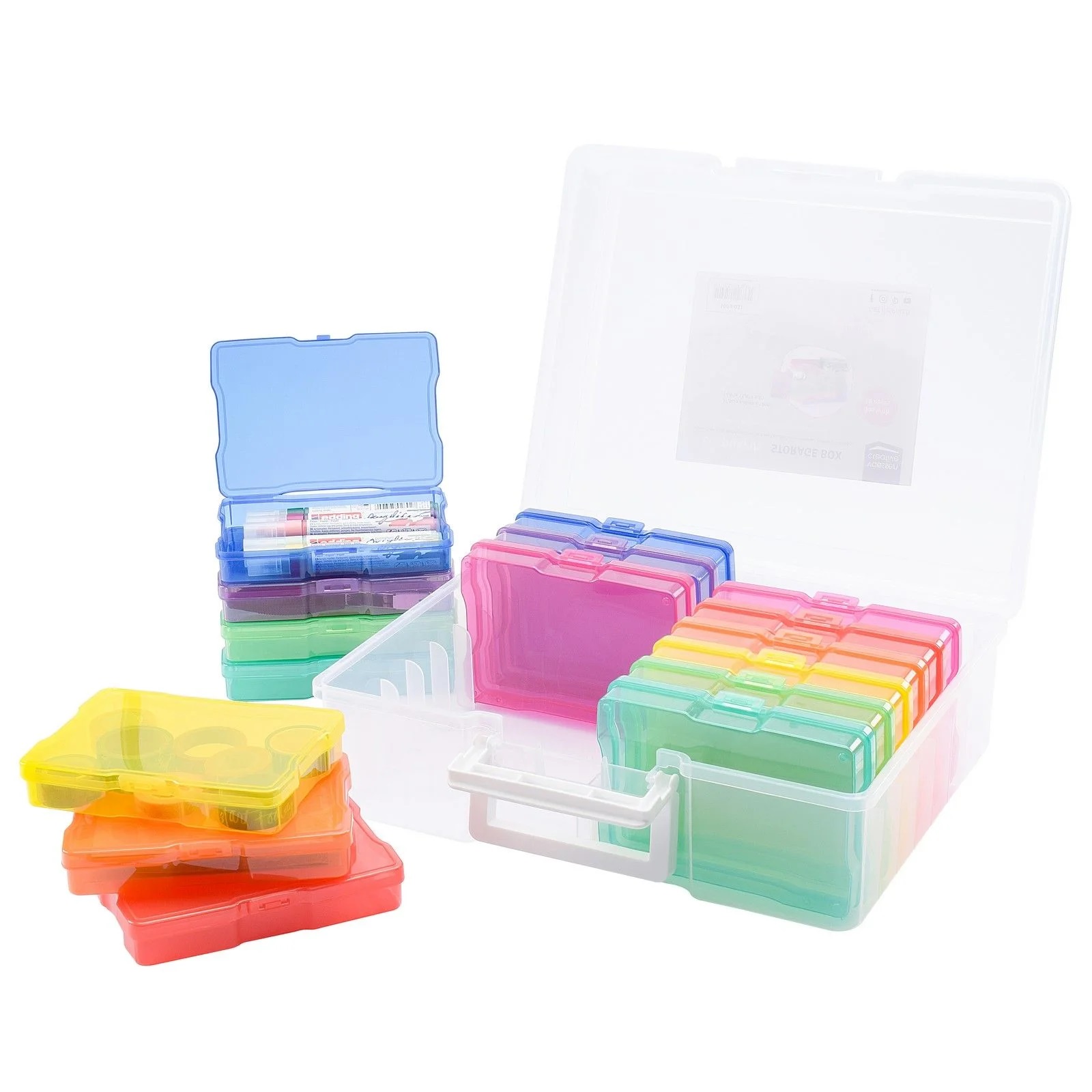 Vaessen Creative - Colourful Storage Box with 16 Cases - 3