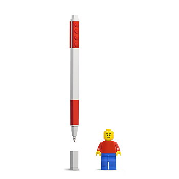 Gelépenna LEGO med Figur röd