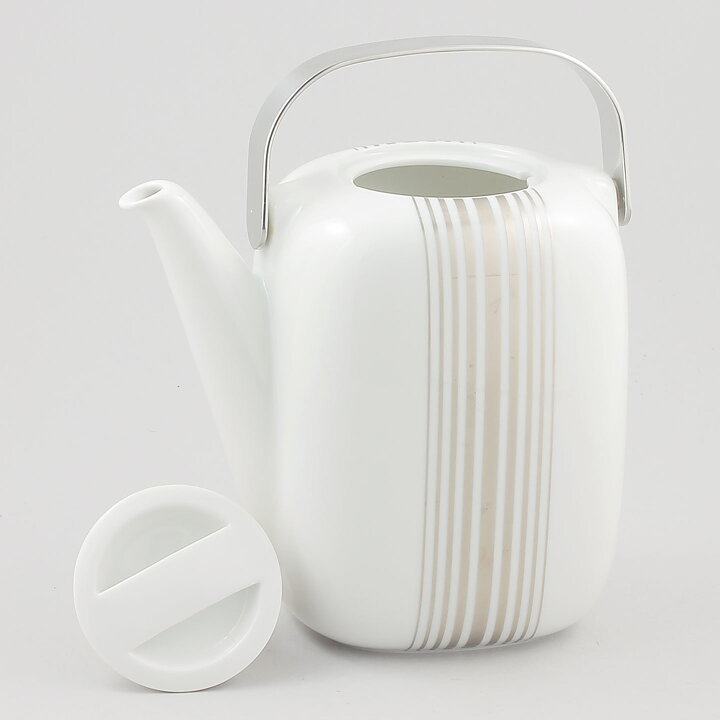 Timo Sarpaneva (Suomi 1974) Modern Coffee Pot with Silver Stripes 20 cm