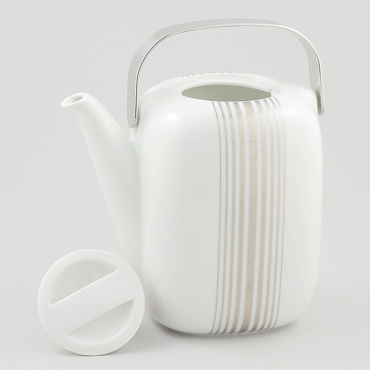 Timo Sarpaneva (Suomi 1974) Modern Coffee Pot with Silver Stripes 20 cm