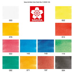 Koi Water Colors Sketch Box 12 Set