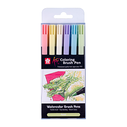 Koi Coloring Brush Pen set Pastel 