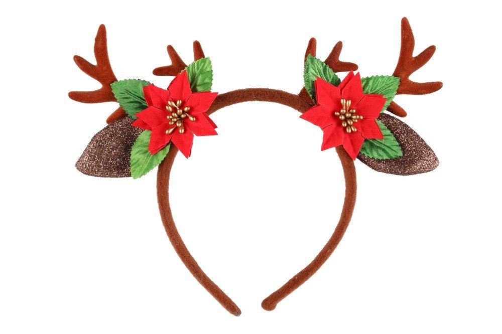 Diadem med horn och blommor