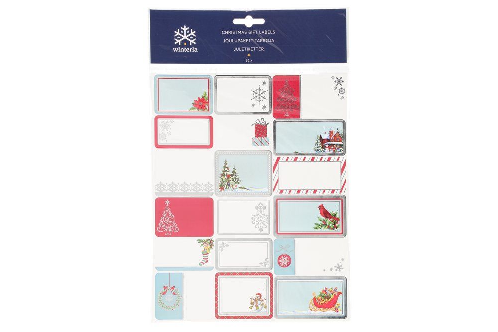 Julklappsetiketter 36 st. olika motiv - 5