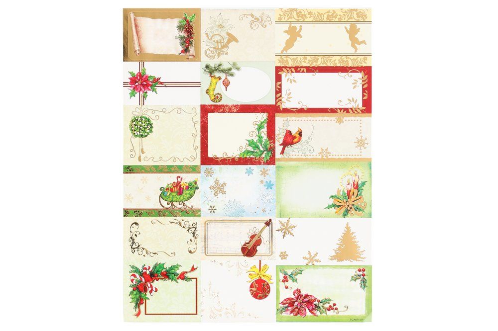 Julklappsetiketter 36 st. olika motiv - 4