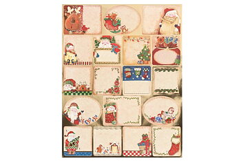 Julklappsetiketter 36 st. olika motiv