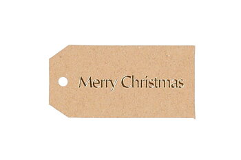 Paketkort merry christmas natural 20st