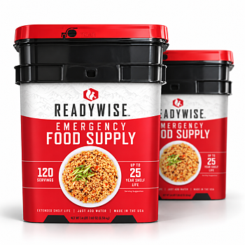 ReadyWise 120 Serving Food Supply + Meat & Rice