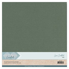 Card Deco Linen - Basil 10-p