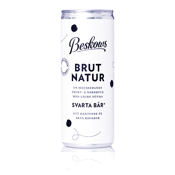 Beskows Brut Natur, Svarta bär, 250 ml