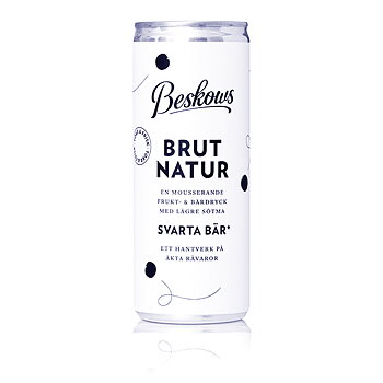 Beskows Brut Natur, Svarta bär, 250 ml