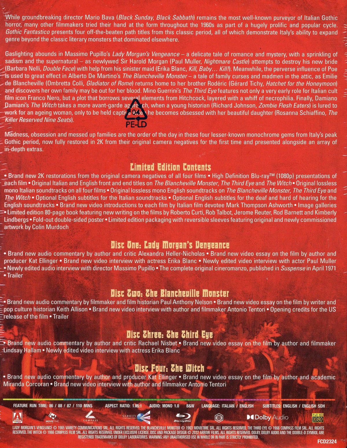 Gothic Fantastico: Four Italian Tales of Terror (Limited Edition) (ej svensk text) (Blu-ray) - 2